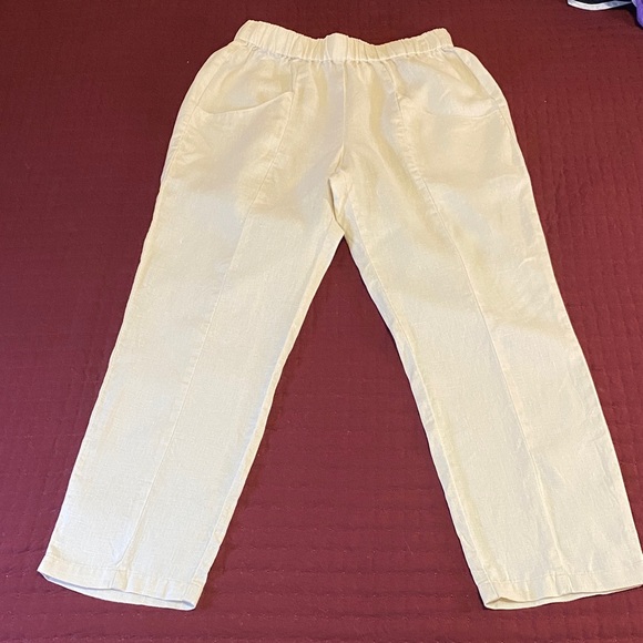 Quince Pants - Quince 100% Linen Women's Cream Wide Leg Pants XS